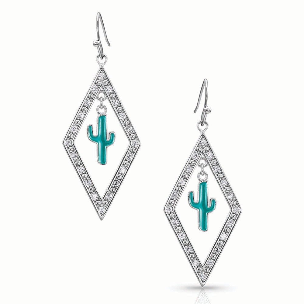 Montana Cactus In Lights Ear Rings - Aitken's Saddlery