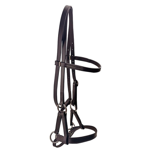 Porter Bitless Stainless Steel Bridle Brown - Aitken's Saddlery