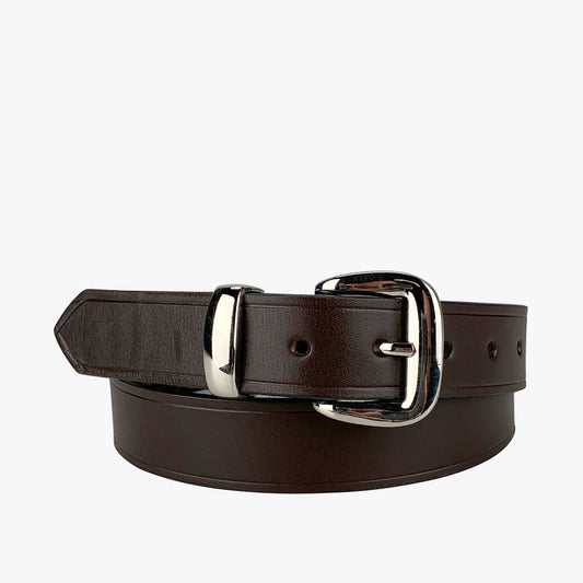 Porter Leather 1.25 Inch Dress Belt Brown - Aitken's Saddlery