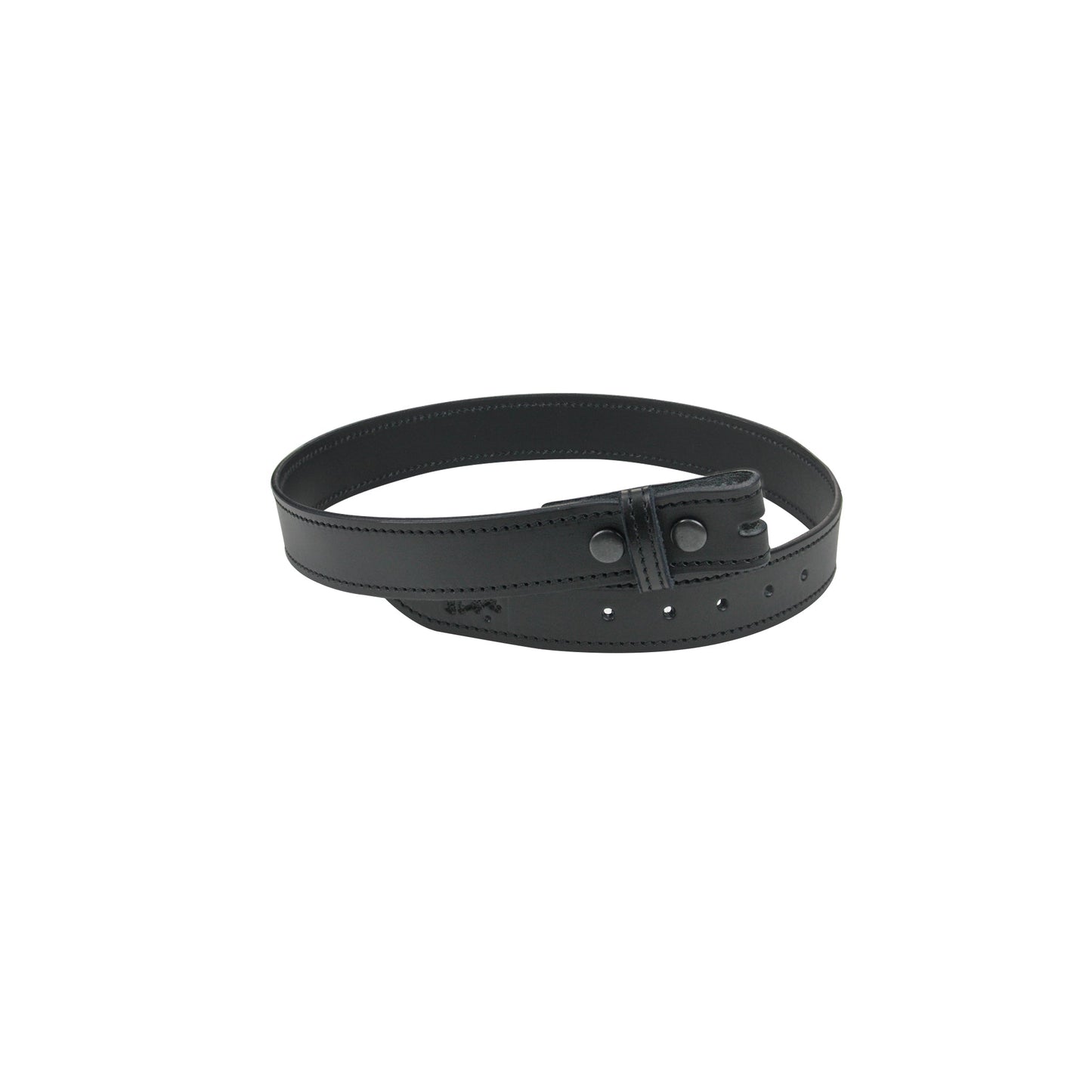 Porter Solid Hide Belt with No Buckle Black - Aitken's Saddlery