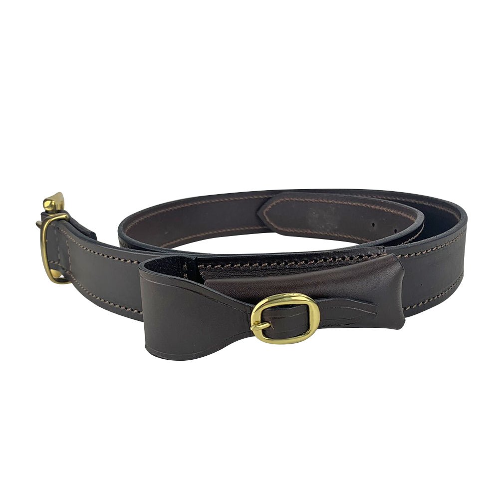 Porter Solid Leather Belt with Knife Pouch Brown Buckle - Aitken's Saddlery