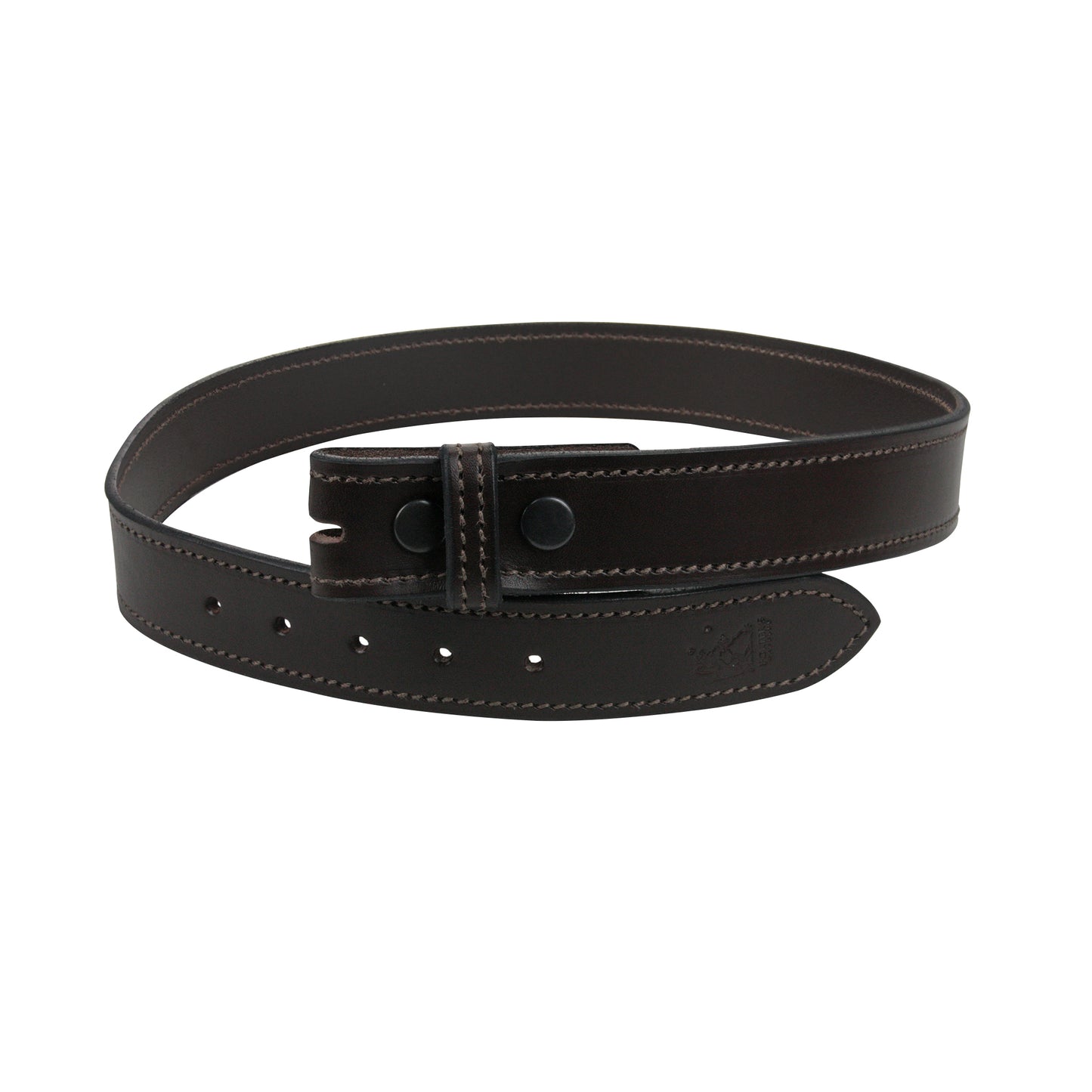 Porter Solid Hide Belt No Buckle Brown