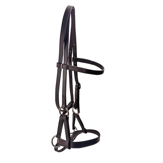 Porter Bitless Stainless Steel Bridle Brown