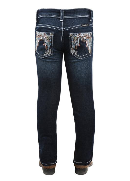 Pure Western Anjelica Slim Leg Girls Jeans Indigo - Aitken's Saddlery