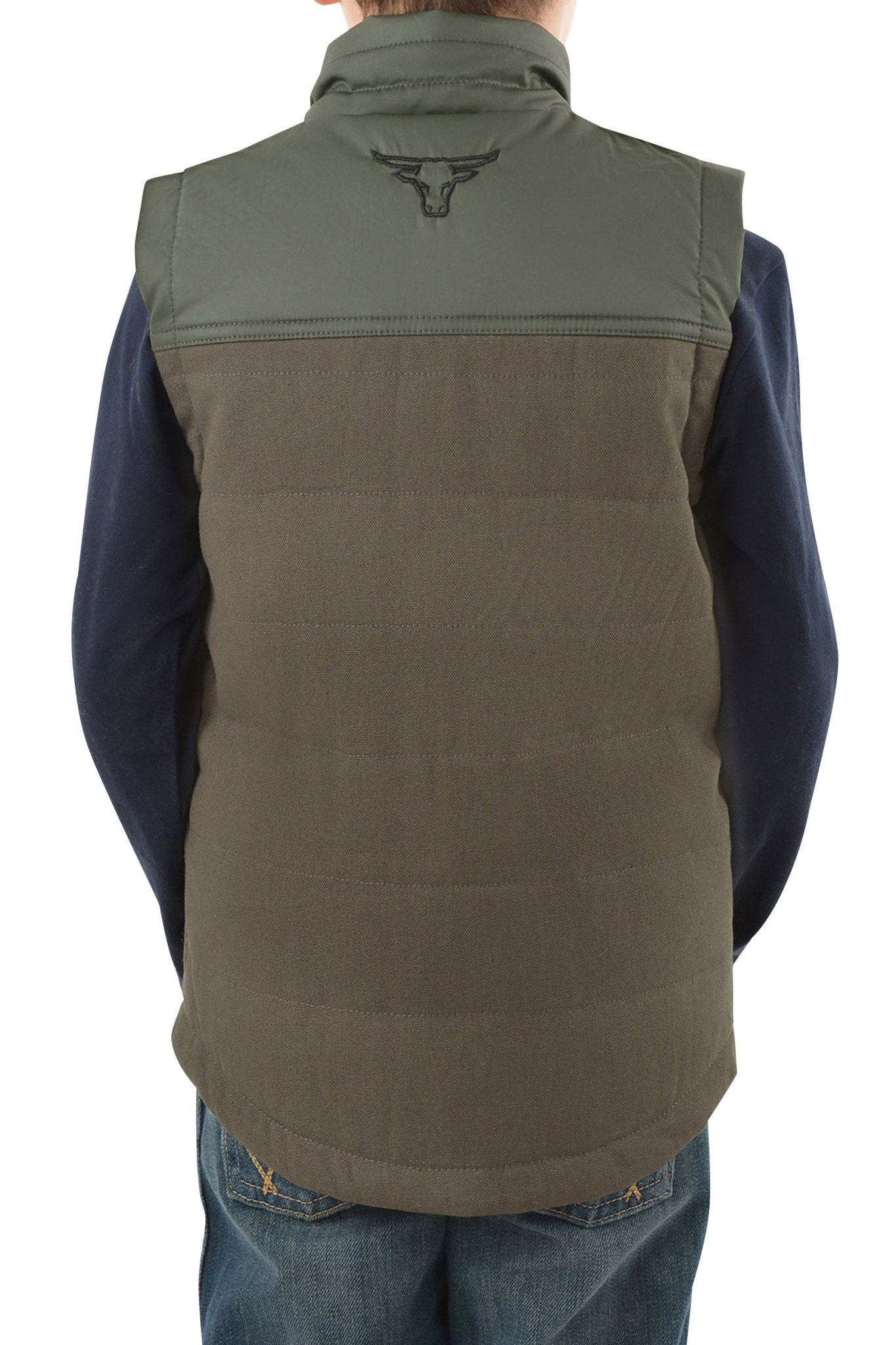 Pure Western Cameron Boys Vest Khaki - Aitken's Saddlery