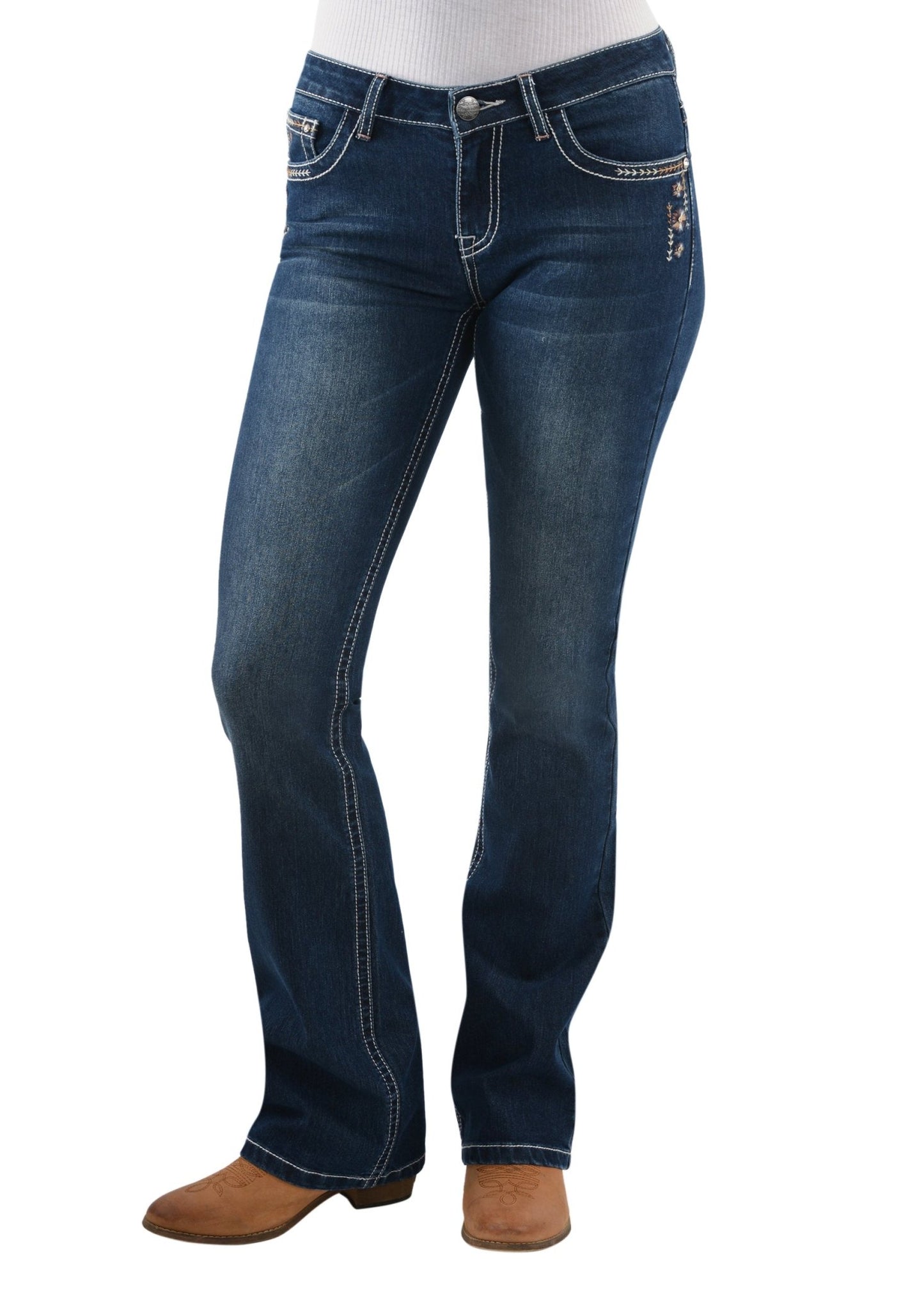 Pure Western Lola Boot Cut Ladies Jeans Midnight - Aitken's Saddlery