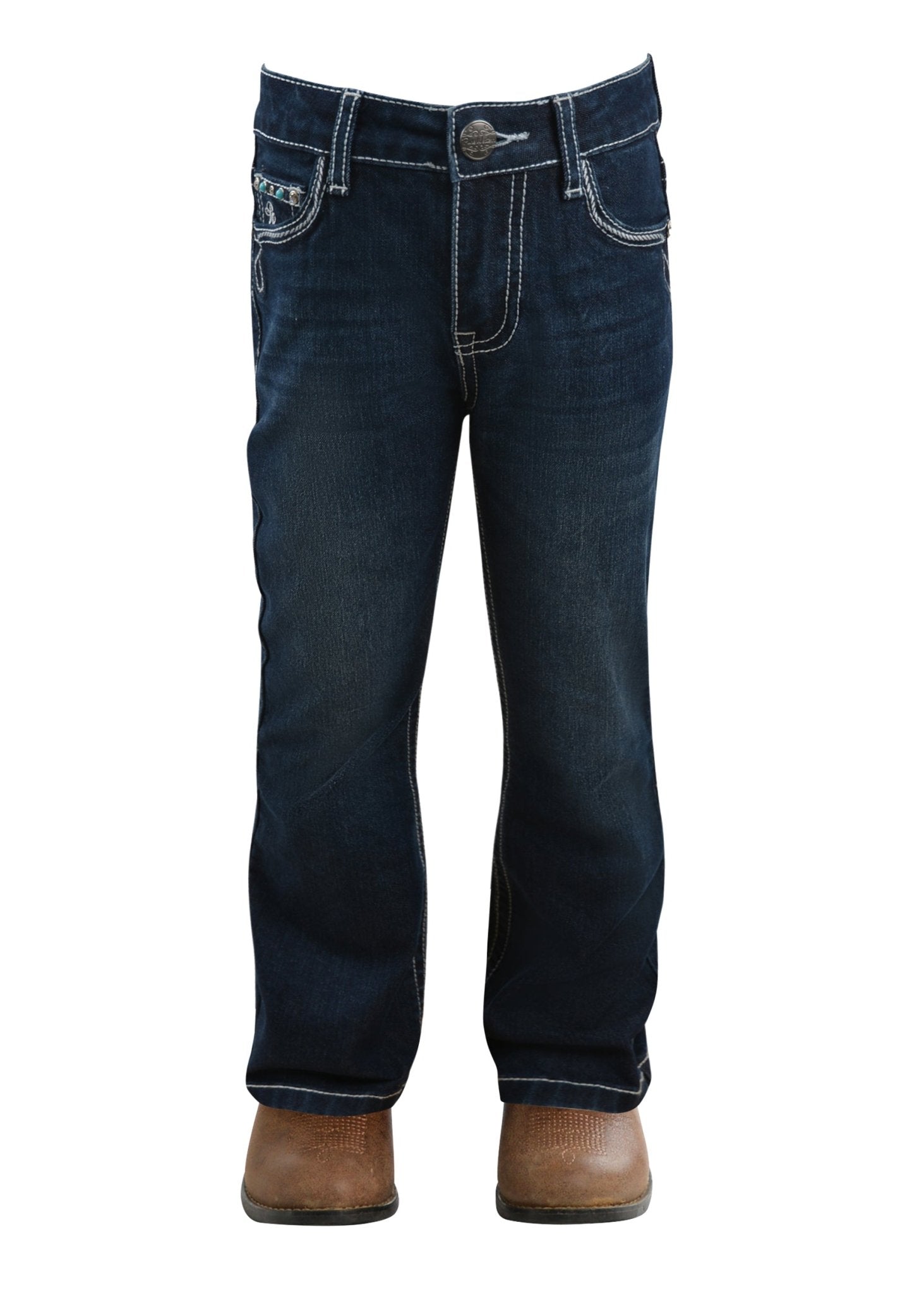 Pure Western Rhian Girls Bootcut Jeans Darkest Night - Aitken's Saddlery