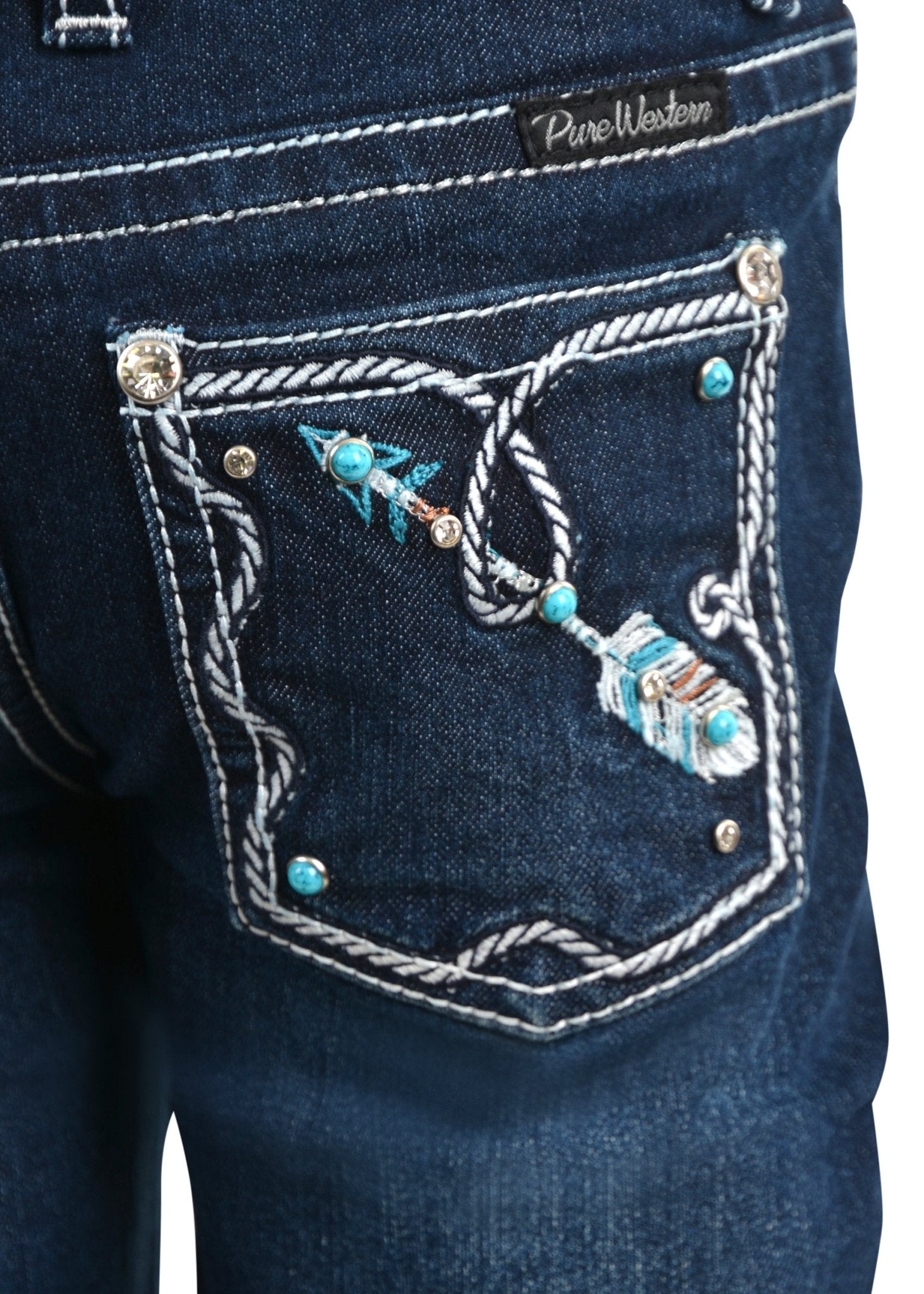 Pure Western Rhian Girls Bootcut Jeans Darkest Night - Aitken's Saddlery