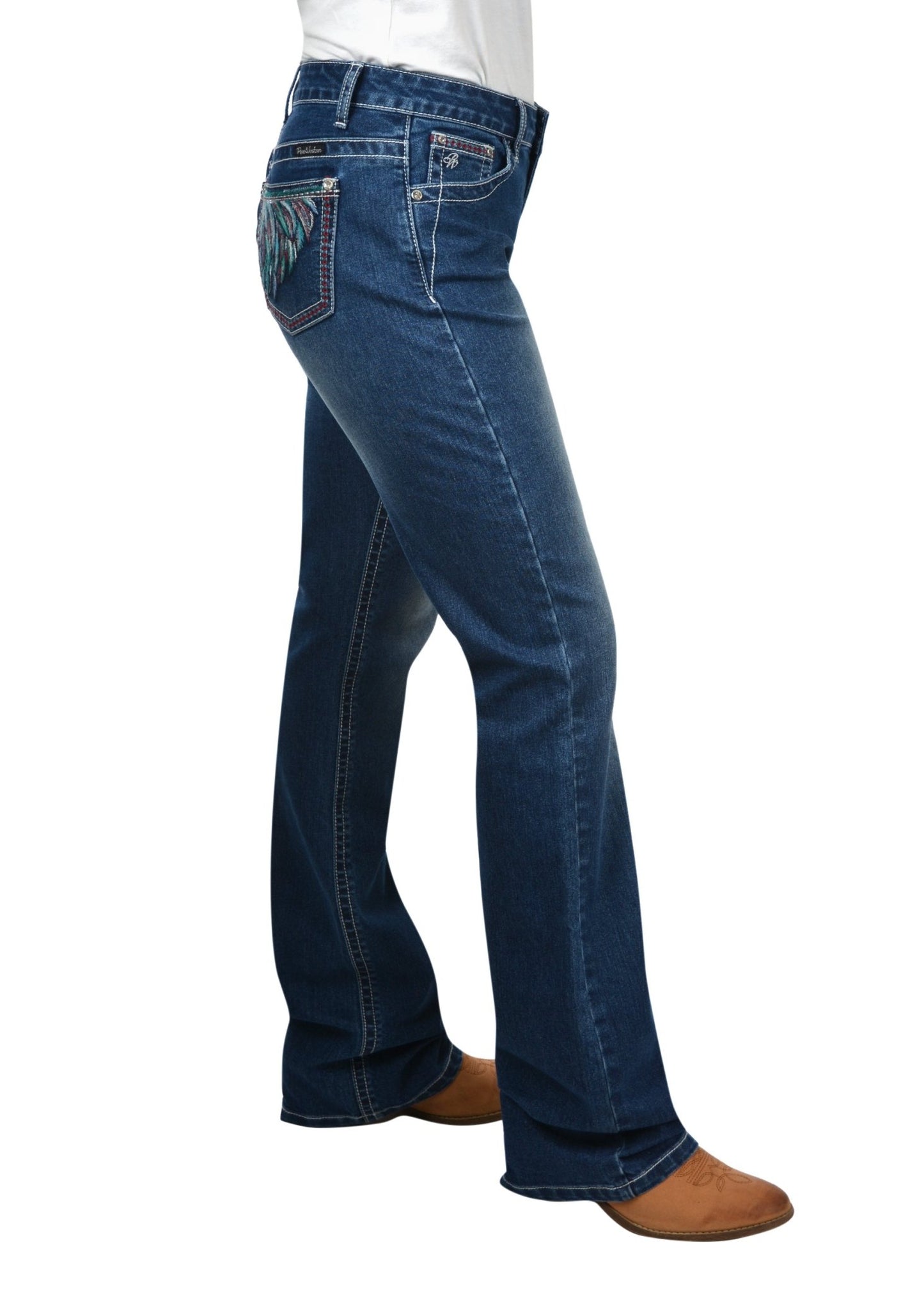 Pure Western Skylar Relaxed Rider Ladies Jeans True Blue - Aitken's Saddlery