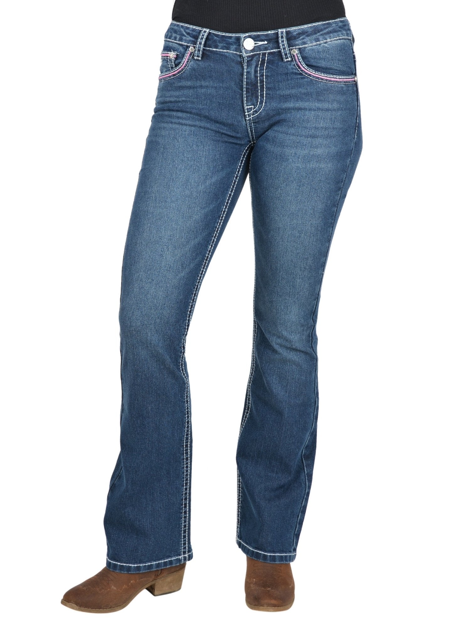 Pure Western Willa Boot Cut Ladies Jeans Evening Sky - Aitken's Saddlery