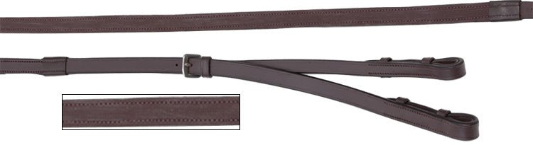 Reins Divided with Rubber Grip - Aitken's Saddlery