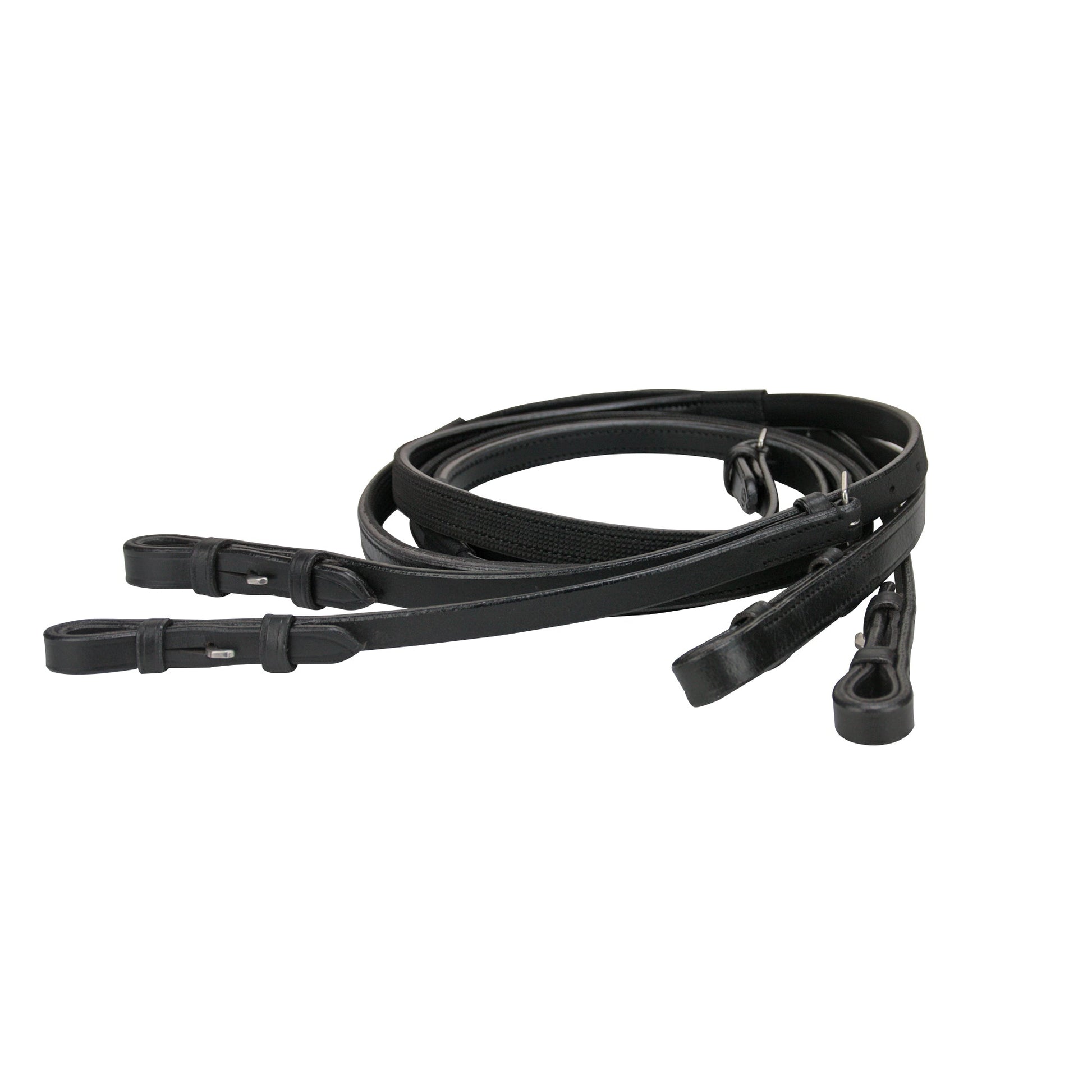 Reins Divided with Rubber Grip - Aitken's Saddlery