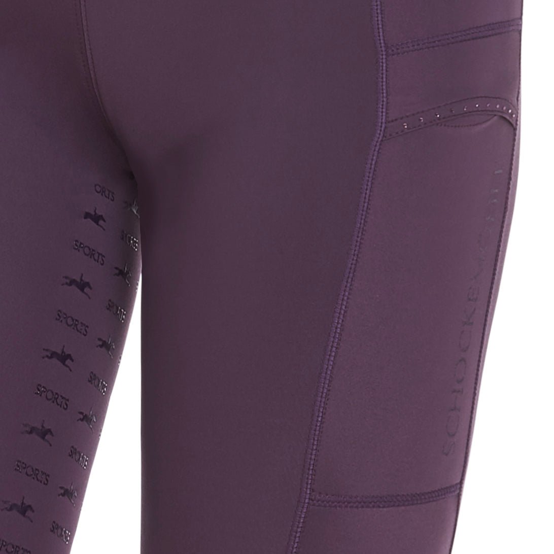 Schockemohle Air Pocket Riding Tights Mauve - Aitken's Saddlery