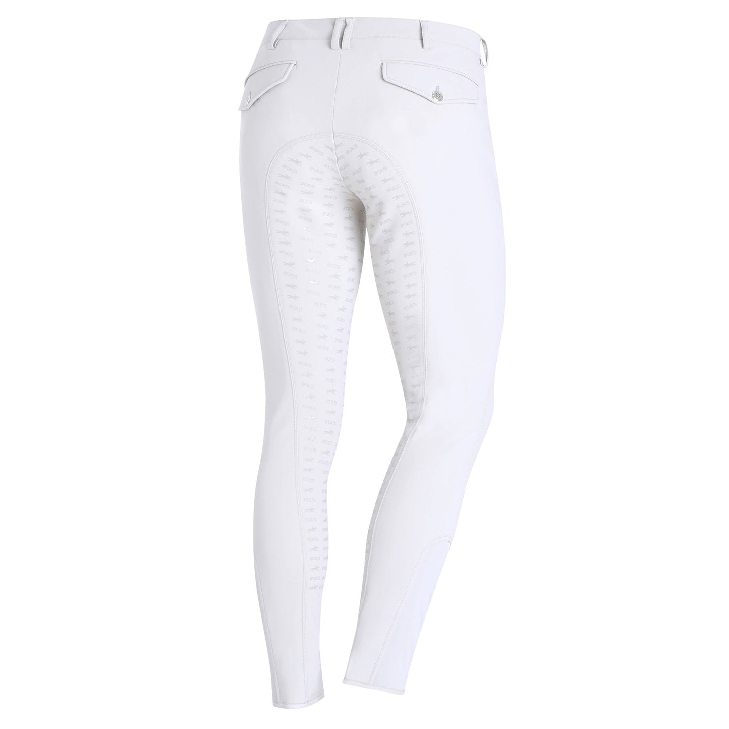 Schockemohle Hero Full Seat Silicone Mens Breeches White - Aitken's Saddlery
