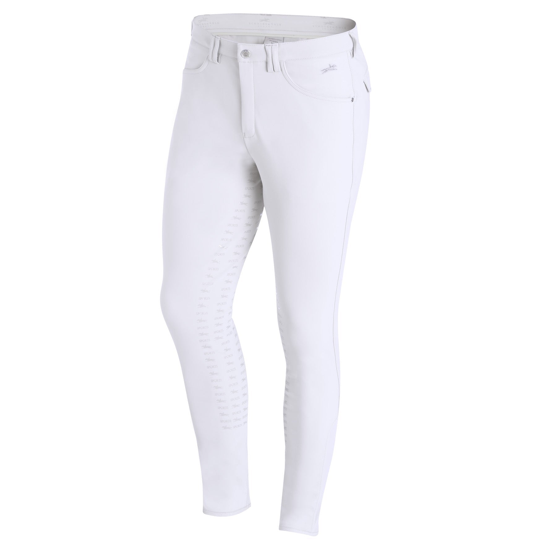 Schockemohle Hero Full Seat Silicone Mens Breeches White - Aitken's Saddlery