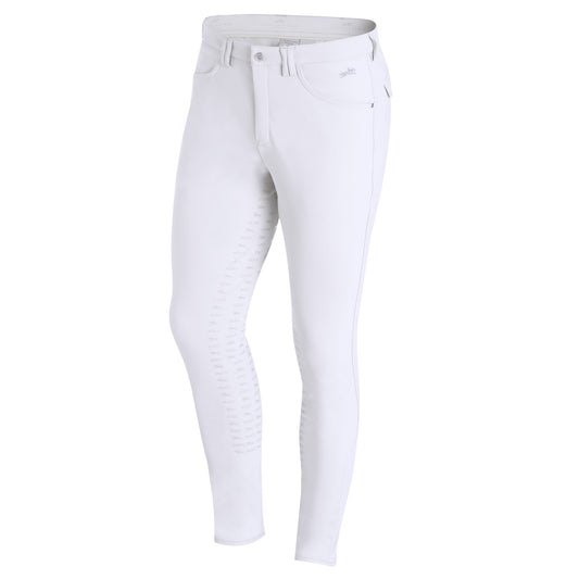 Schockemohle Hero Full Seat Silicone Mens Breeches White - Aitken's Saddlery