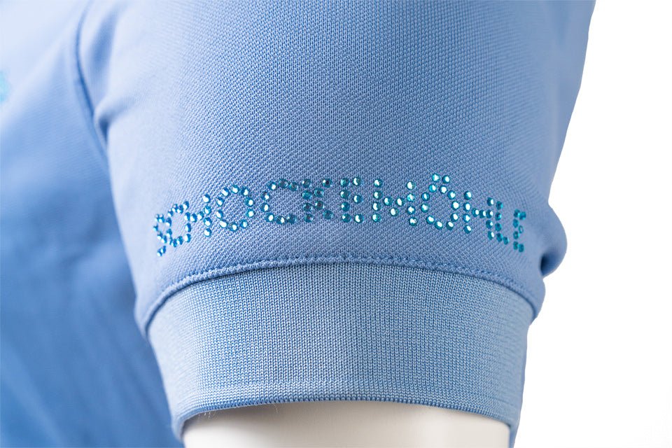 Schockemohle Madlin Style Ladies Polo Shirt Cloud Blue - Aitken's Saddlery