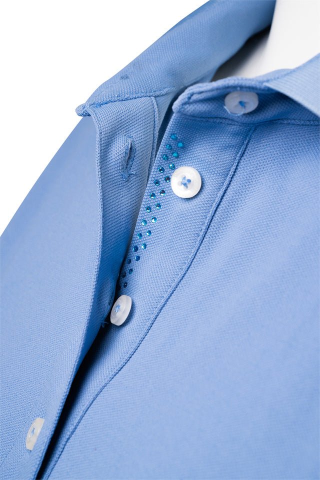 Schockemohle Madlin Style Ladies Polo Shirt Cloud Blue - Aitken's Saddlery