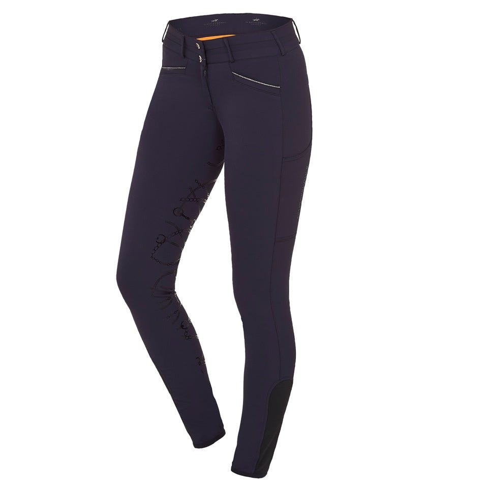 Schockemohle Summer Heather Ladies Breeches Dark Blue - Aitken's Saddlery