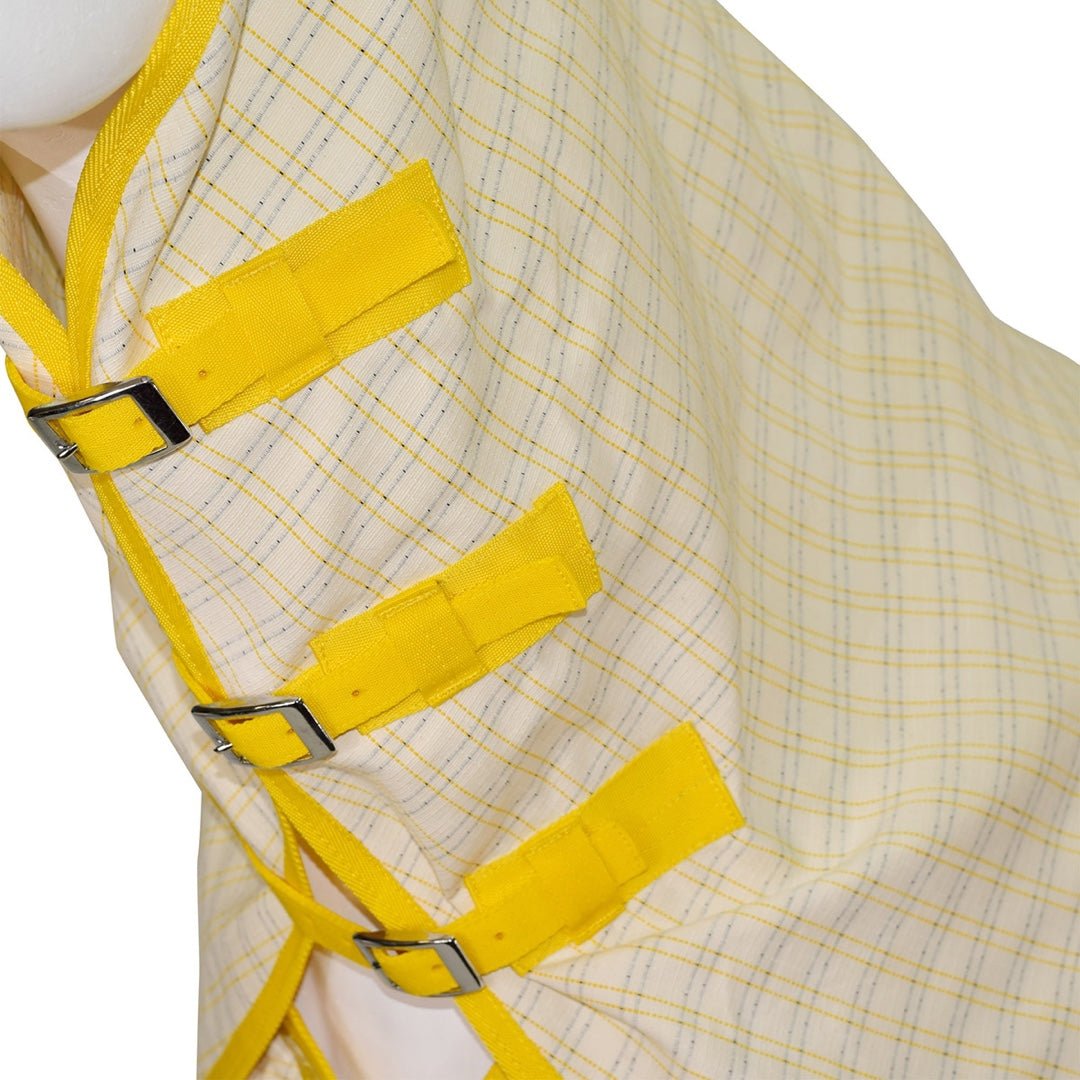 Showcraft Gold Canvas Ripstop Neckrug Cream Check - Aitken's Saddlery