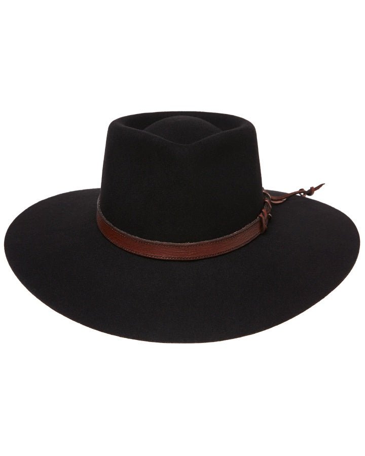 Statesman Big Australian Kids Wool Felt Hat Black - Aitken's Saddlery