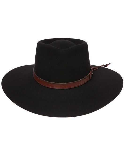 Statesman Big Australian Kids Wool Felt Hat Black - Aitken's Saddlery