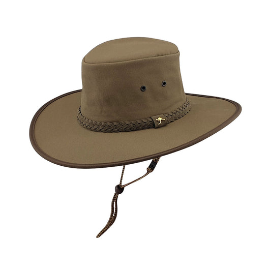 Statesman Sea Breeze Solid Canvas Hat Brown - Aitken's Saddlery