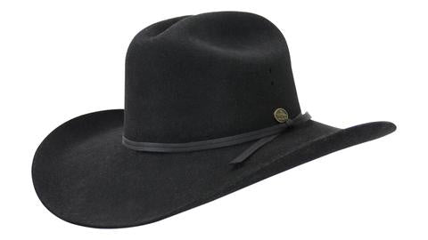Statesman Serpentine Fur Felt Hat Black - Aitken's Saddlery