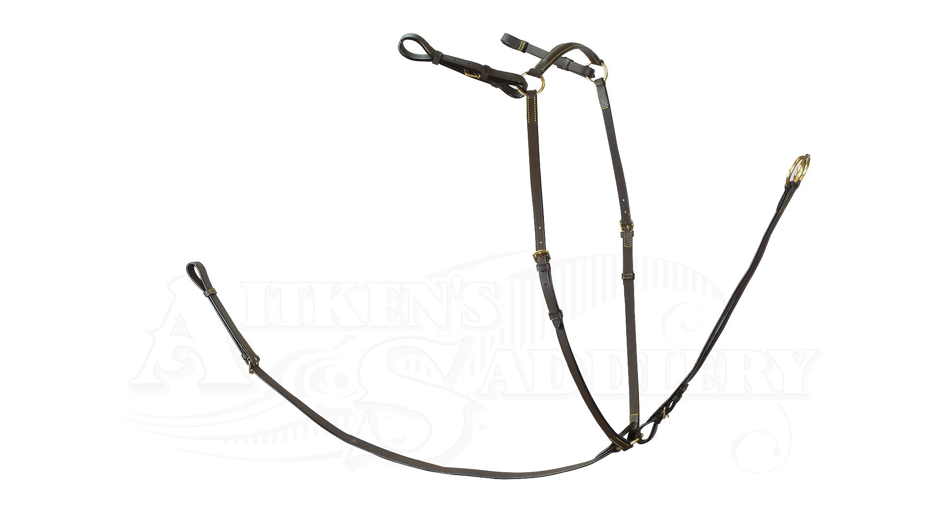 Stockmans Breastplate with Brass Fittings - Aitken's Saddlery