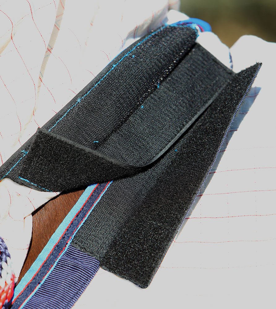 Supa Guard Detacha Combo White with Blue Red Trim - Aitken's Saddlery