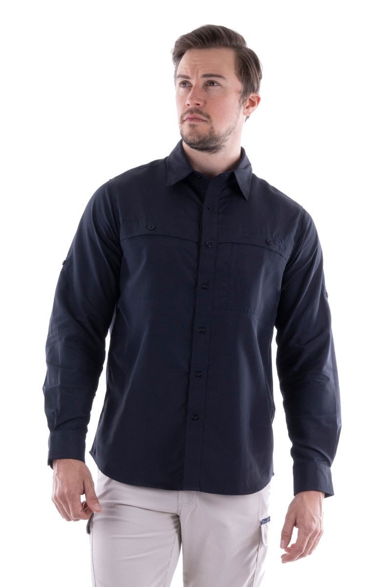 Thomas Cook Mitchell LS Mens Shirt Navy - Aitken's Saddlery