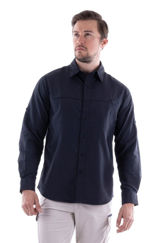 Thomas Cook Mitchell LS Mens Shirt Navy - Aitken's Saddlery