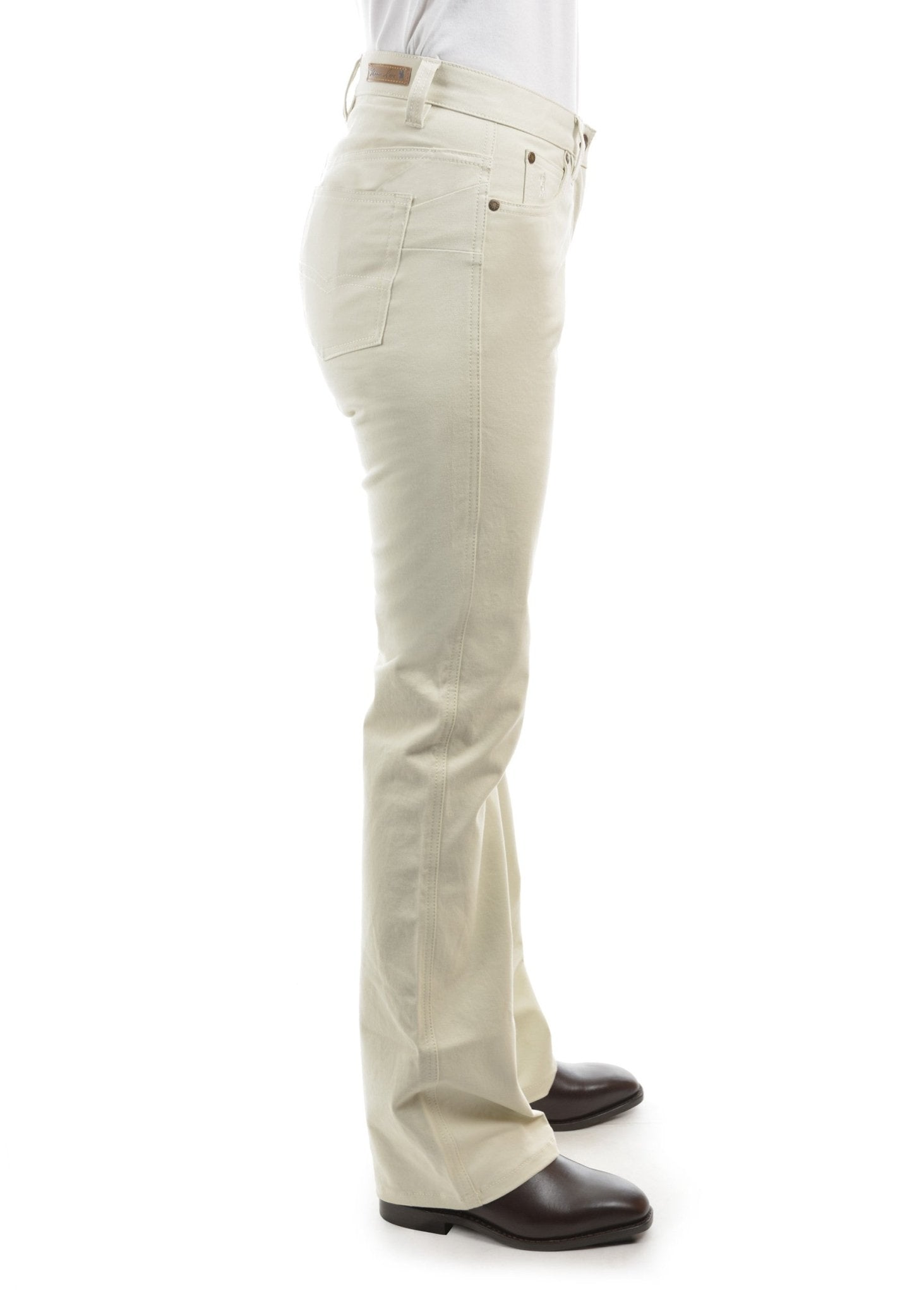 Thomas Cook Stretch Ladies Moleskin Jeans Stone - Aitken's Saddlery