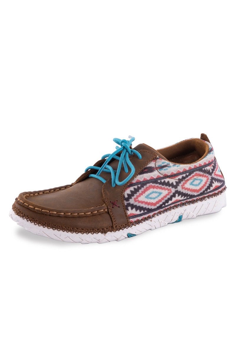 Twisted X Zero-X Moc Toe Ladies Laceup Multi Brown - Aitken's Saddlery