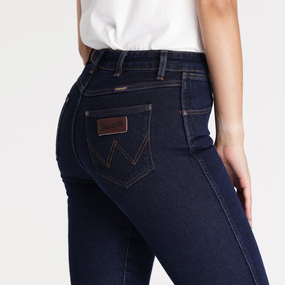 Wrangler Classic Mid Waist Boot Cut Ladies Jeans Original Rinse - Aitken's Saddlery