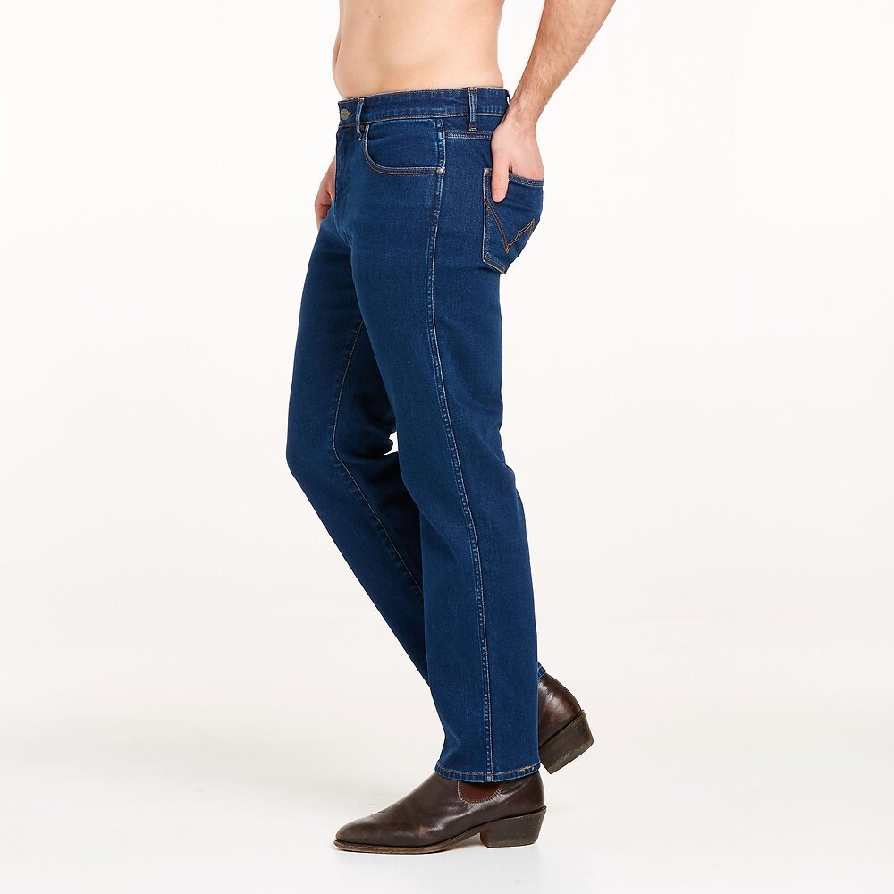 Wrangler Classic Slim Straight Mens Jeans Double Rinse - Aitken's Saddlery