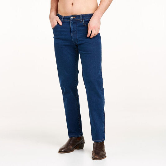 Wrangler Classic Slim Straight Mens Jeans Double Rinse - Aitken's Saddlery