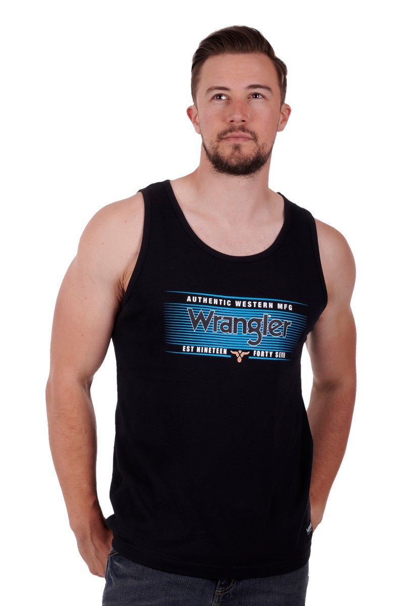 Wrangler Harvey Mens Singlet Black - Aitken's Saddlery