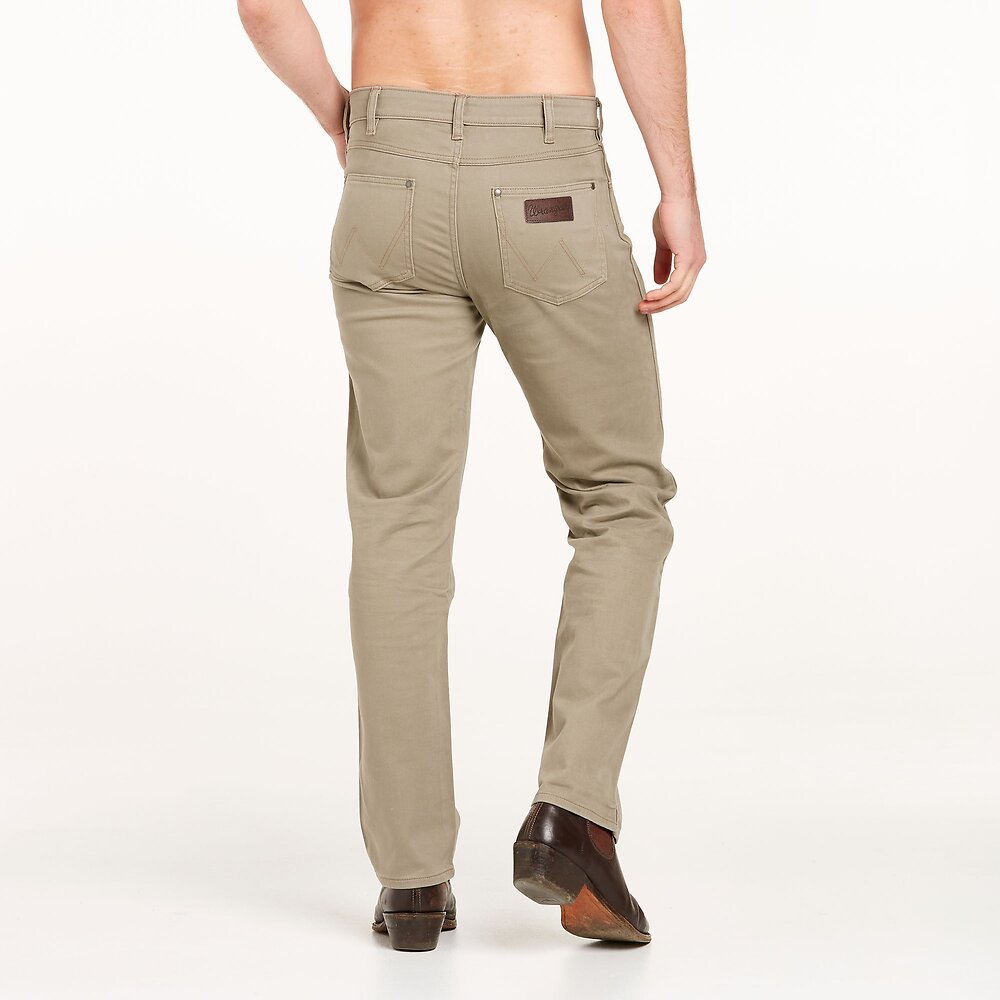 Wrangler Straight Moleskin Mens Jeans Chamois - Aitken's Saddlery